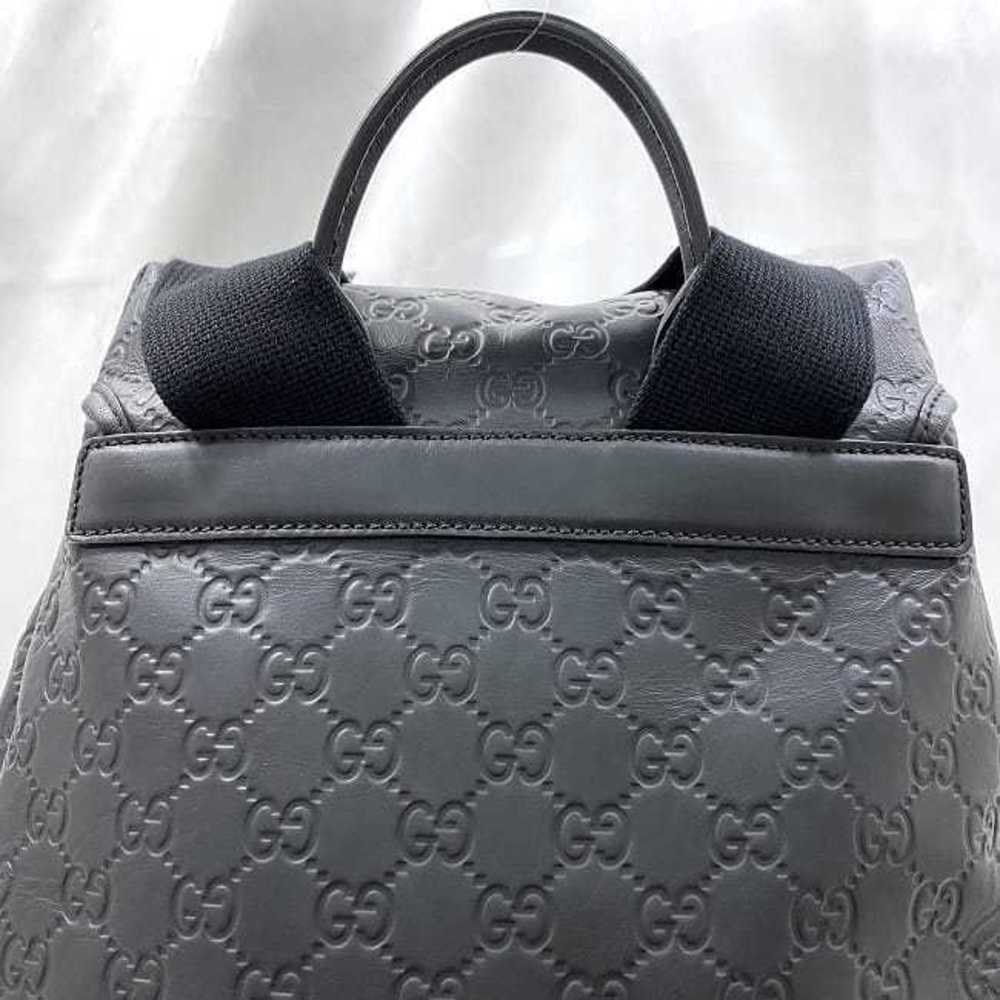 Gucci Drawstring Backpack Sherry Nylon Travel Bla… - image 6